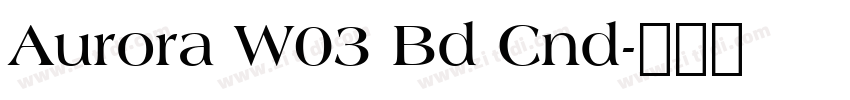 Aurora W03 Bd Cnd字体转换